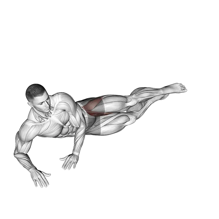 Side Lying Leg Circle exercise animation (Male)