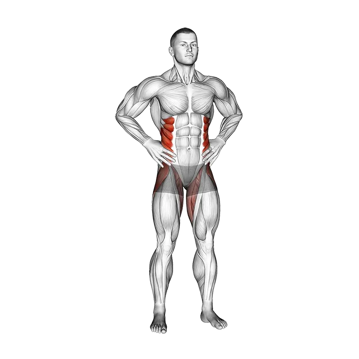 Standing Side Leg Raise exercise animation (Male)