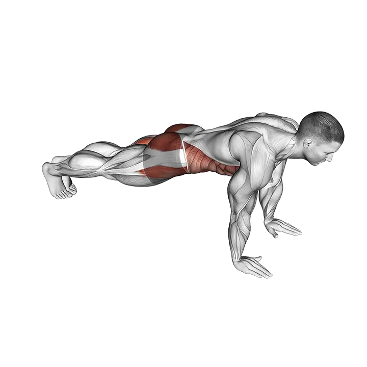 Plank Jack exercise animation (Male)