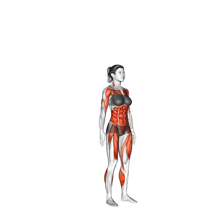 Jack Burpee with Push-Up exercise animation (Female)