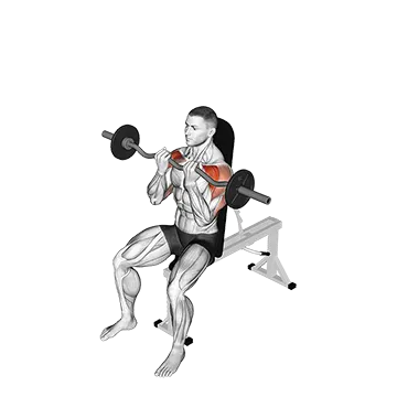 EZ-bar Seated Close grip Shoulder Press