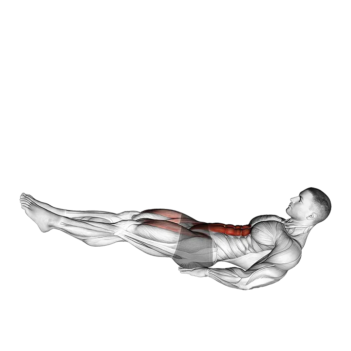 Alternate Leg Raise with Head-up exercise animation (Male)