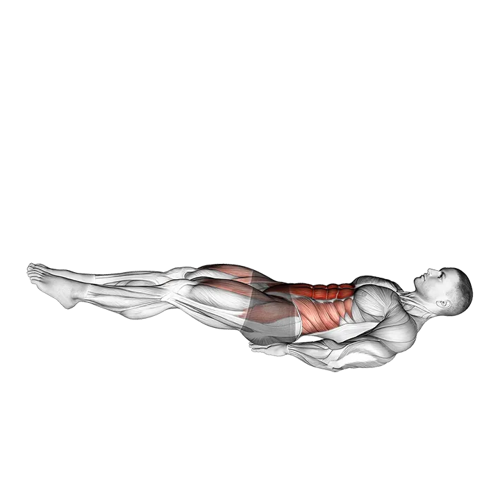 Lying Leg Hip Raise on Floor (VERSION 2) exercise animation (Male)