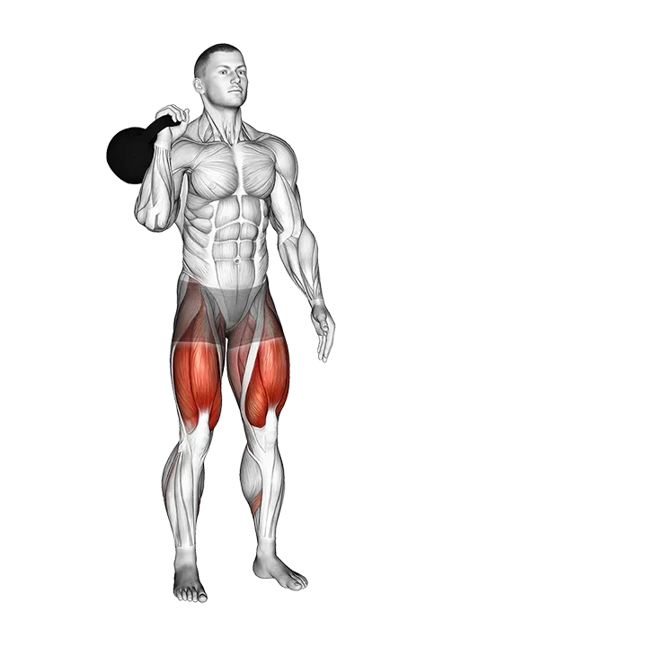 Kettlebell Lateral Lunge exercise animation (Male)