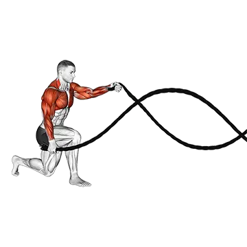 Battling Ropes Half Kneeling