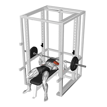 Barbell Bench Press with 1 board