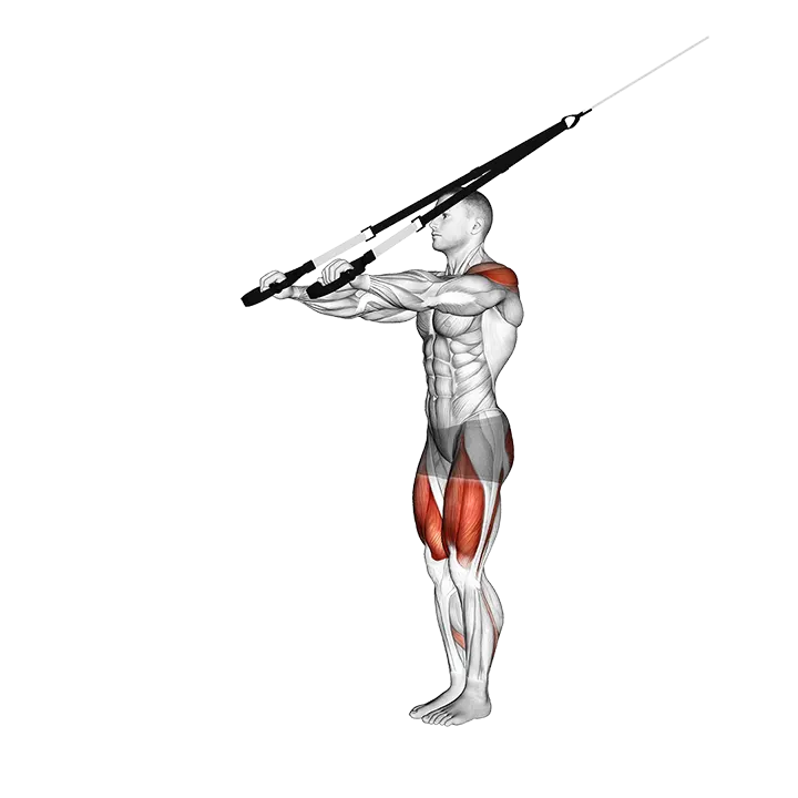 Suspender Forward Lunge with Rear Fly exercise animation (Male)