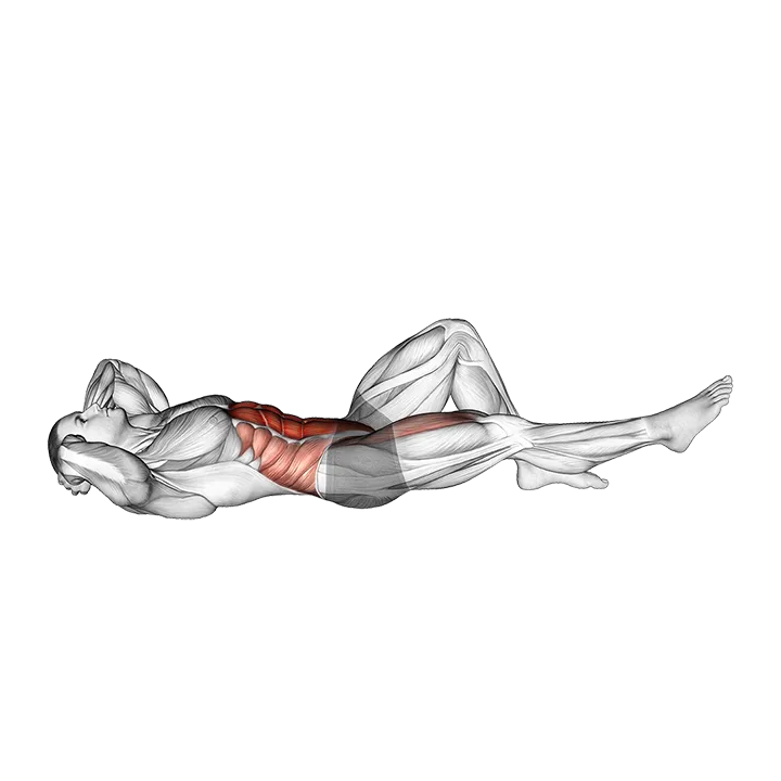 Crunch with Leg Lift exercise animation (Male)