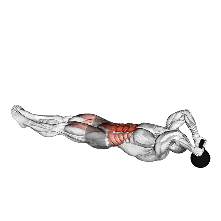 Reverse Crunch to Dead Bug exercise animation (Male)
