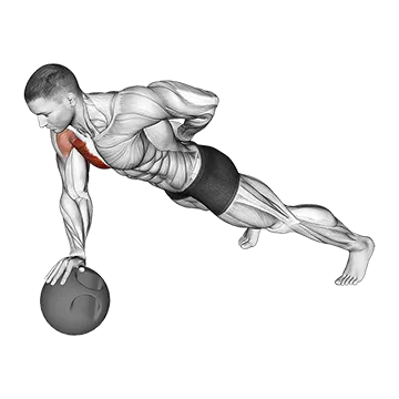 Single Arm Push-Up on Medicine Ball