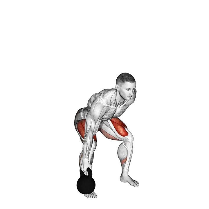 Kettlebell Suitcase Deadlift exercise animation (Male)