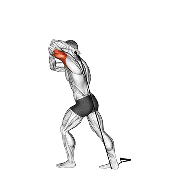 Band Overhead Single Arm Triceps Extension (VERSION 2)