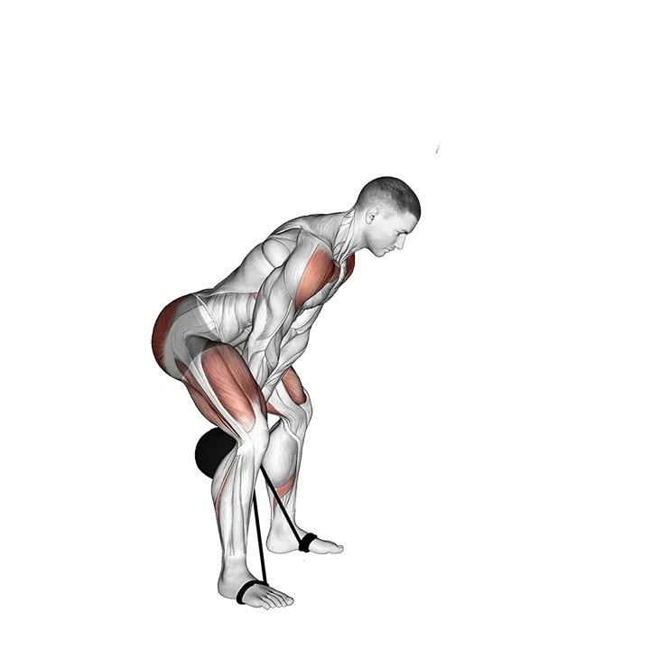 Kettlebell Banded Swing exercise animation (Male)