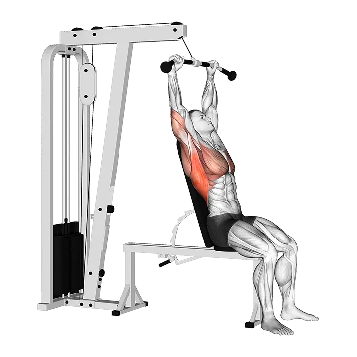 Cable Seated Pullover exercise animation (Male)
