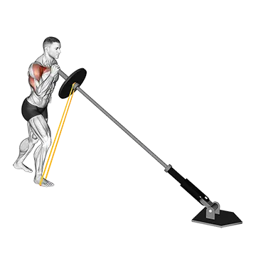 Landmine Resistance Band One Arm Shoulder Press