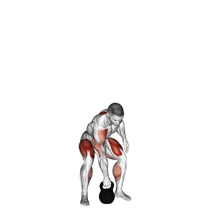 Kettlebell Split Snatch exercise animation (Male)