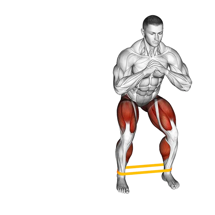Resistance Band Shuttle exercise animation (Male)