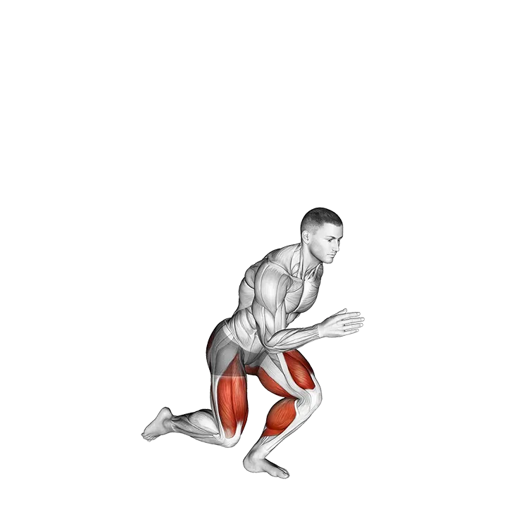 Single Leg Vertical Jump exercise animation (Male)
