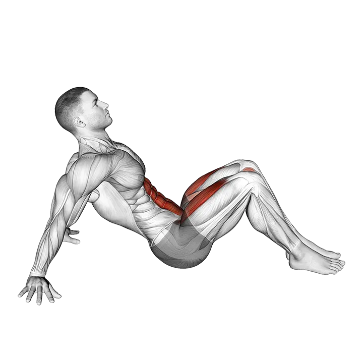Boat Stretch exercise animation (Male)