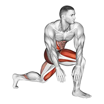 Crossover Kneeling Hip Flexor Stretch