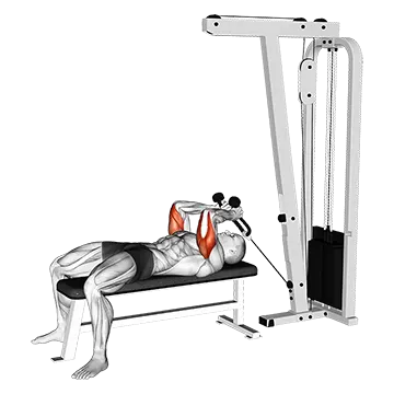Cable Lying Triceps Extension (with Rope)