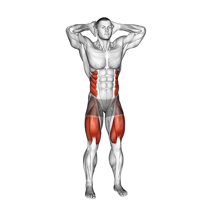 Standing Side Crunch exercise animation (Male)