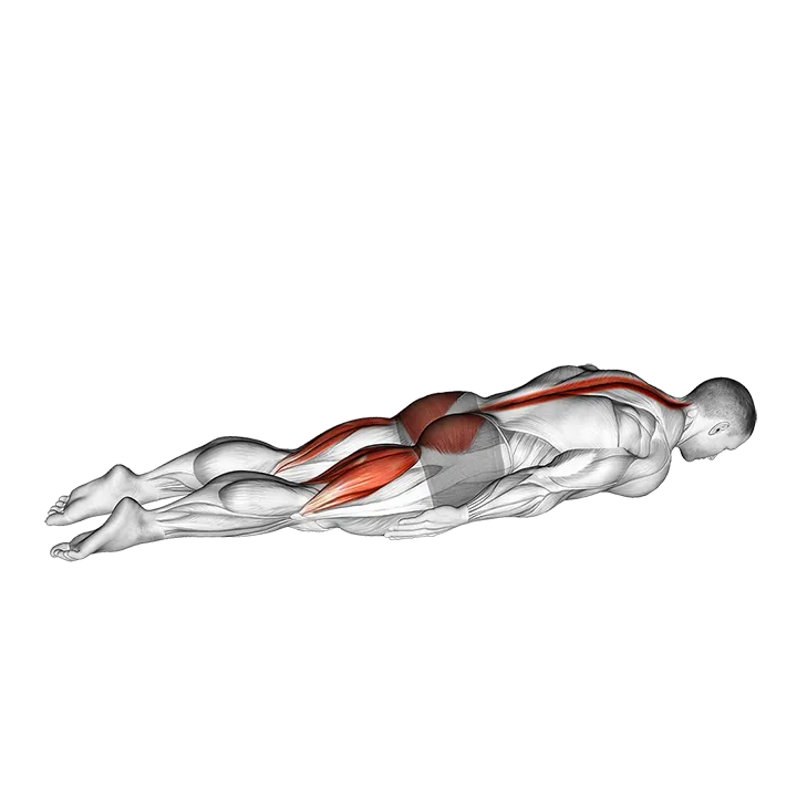 Crocodile Yoga Pose exercise animation (Male)