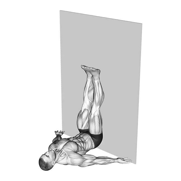 Legs-Up The Wall Yoga Pose exercise animation (Male)