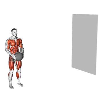 Medicine Ball Step Behind Rotational Throw
