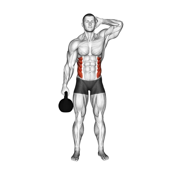 Kettlebell Side Bend (VERSION 2) exercise animation (Male)
