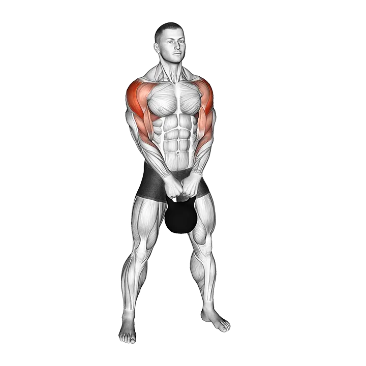 Kettlebell Upright Row exercise animation (Male)
