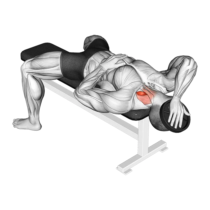 Weighted Lying Side Neck Raise exercise animation (Male)