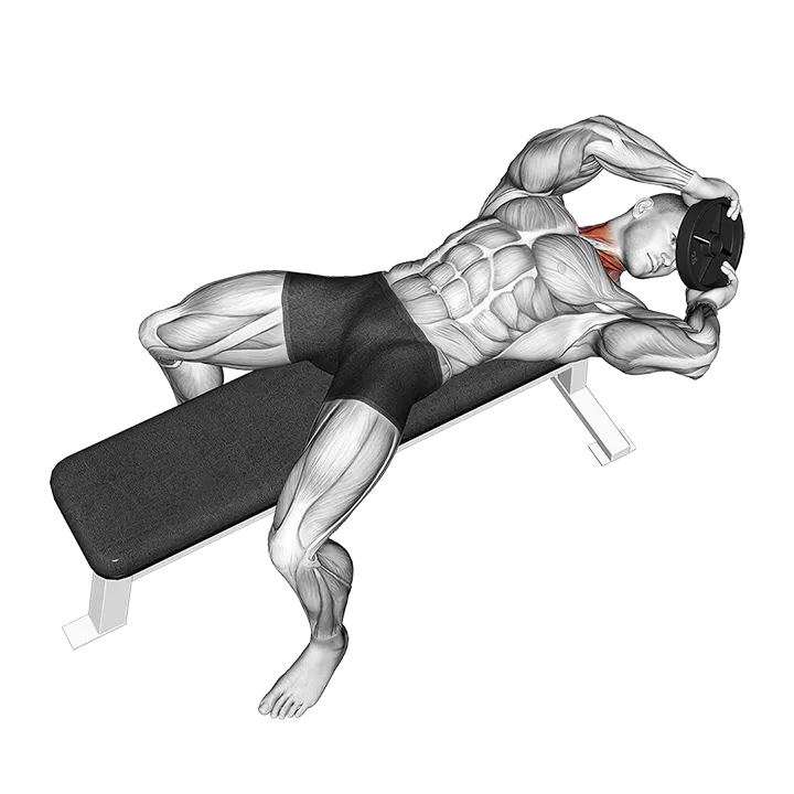 Weighted Lying Neck Head Twist exercise animation (Male)
