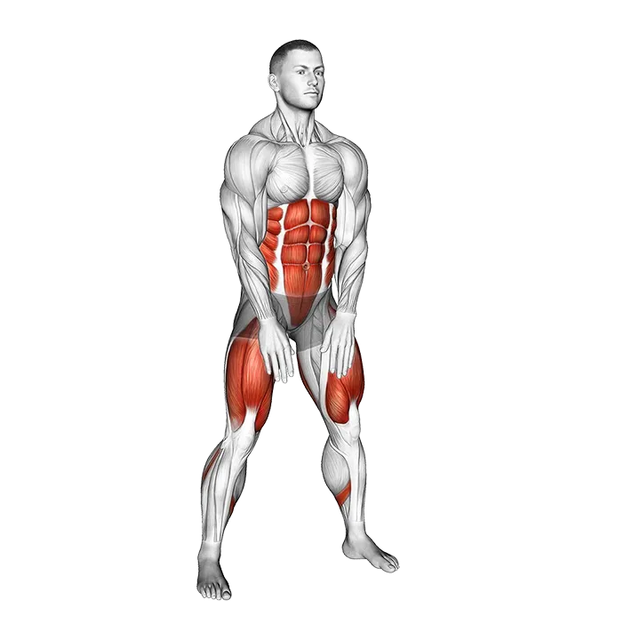High Knee Squat (VERSION 2) exercise animation (Male)