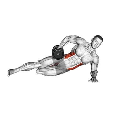 Dumbbell Side Bridge with Bent Leg