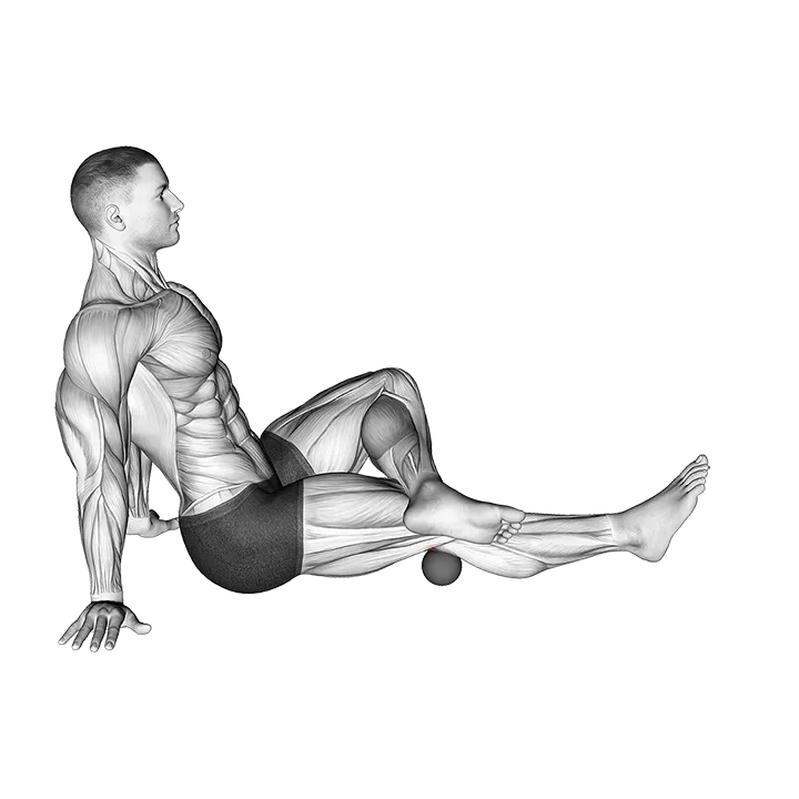 Roll Ball Popliteal exercise animation (Male)