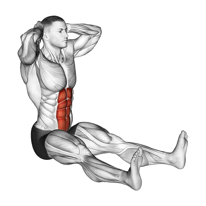 Chin-to-chest Stretch exercise animation (Male)