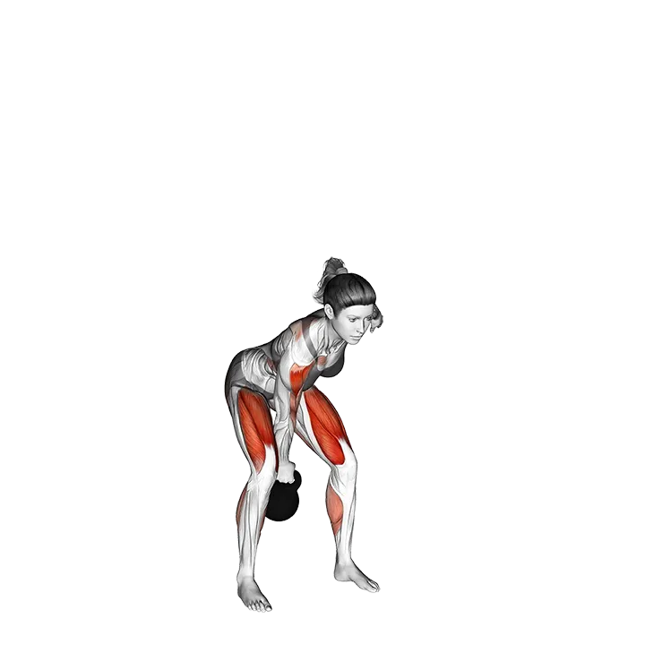 Kettlebell Snatch exercise animation (Female)