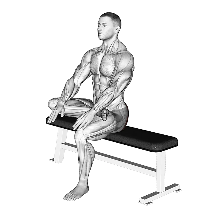 Seated Glute Stretch (VERSION 2) exercise animation (Male)