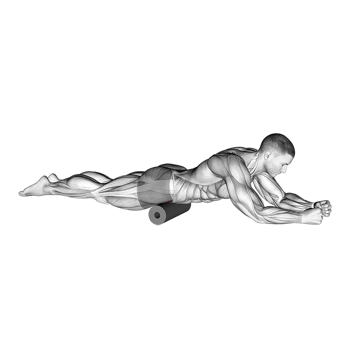 Roll Iliospsoas exercise animation (Male)