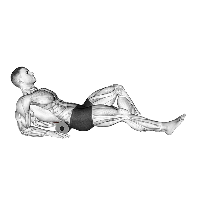Roll Ball Lower Back exercise animation (Male)