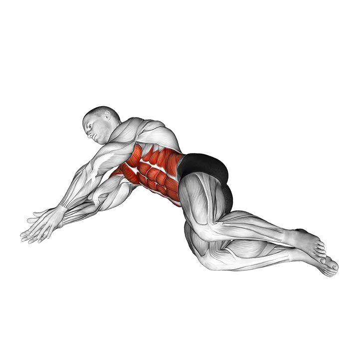 Open Book Stretch exercise animation (Male)