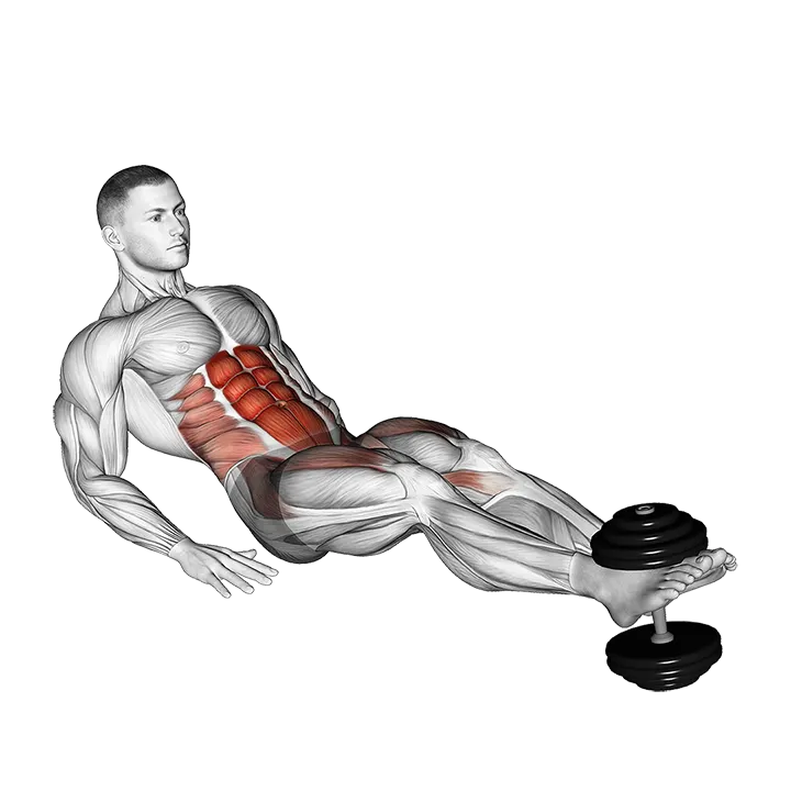 Weighted Seated Tuck Crunch on Floor exercise animation (Male)