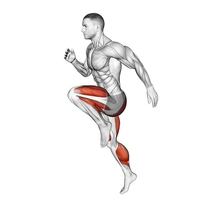 High Knee to Butt Kick exercise animation (Male)