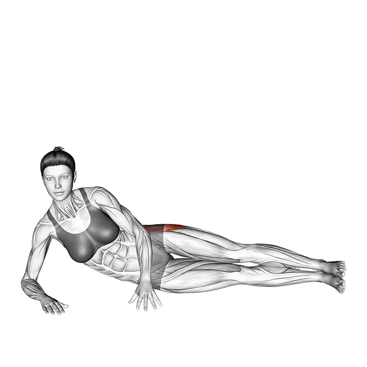 Side Lying Scissors exercise animation (Hombre)
