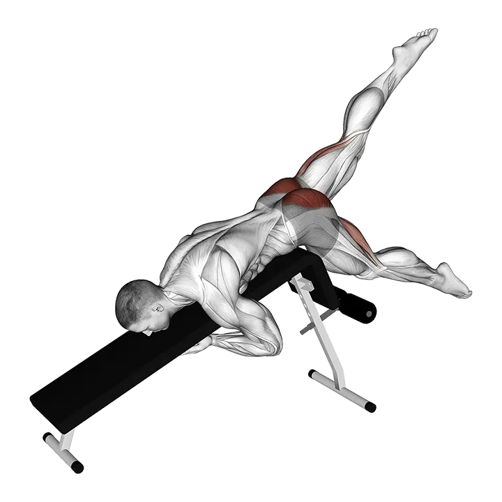 Incline Alternate Flutter Kicks exercise animation (Male)