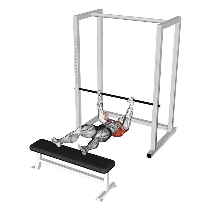 Inverted Row Slide exercise animation (Male)