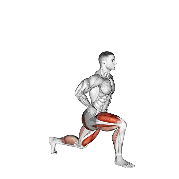 Jump Split with Hands on Hip exercise animation (Male)