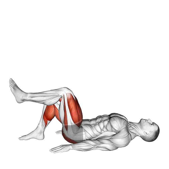 Single Leg Jumping Glute Bridge exercise animation (Male)