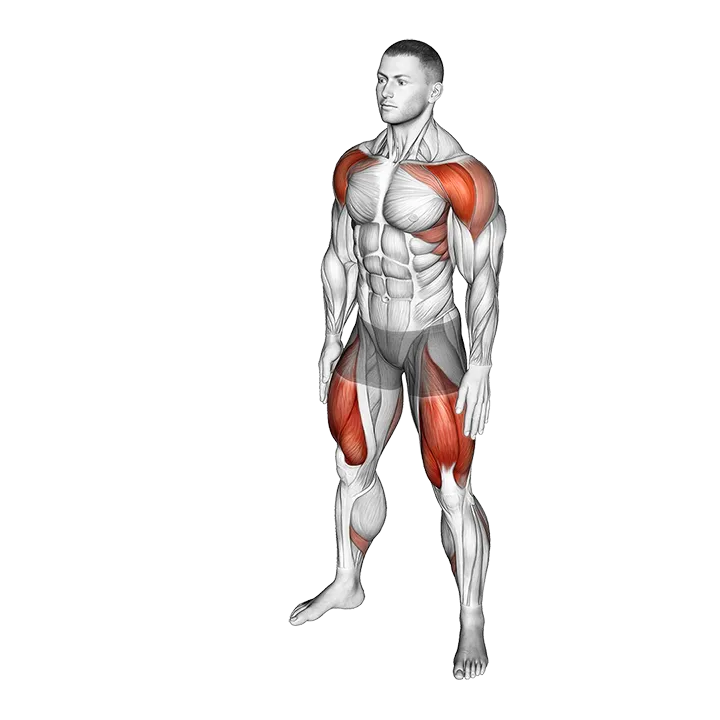 Wide Air Squat exercise animation (Male)